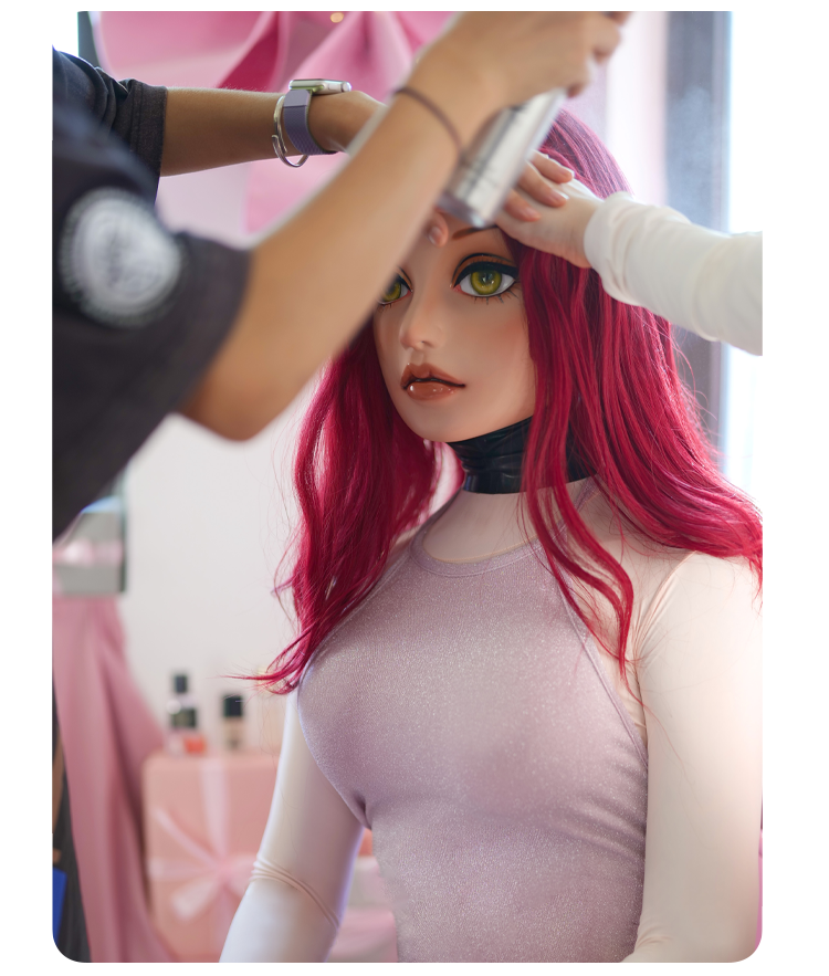 高品質フィメールドールマスク“Parker”　アニメマスク　メイク付き　フルヘッドマスク　後頭部ラテックス　Female Doll Mask　正規品保証　CDCOSER通販　全国送料無料-11