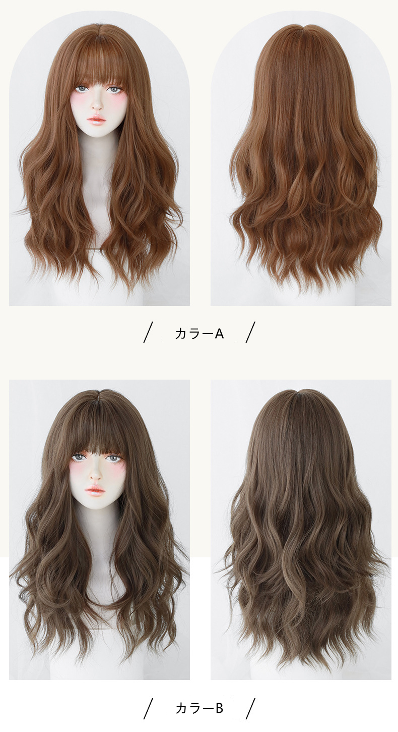 高品質　フルウィッグ　ロング　カーリーヘアー　長さ58cm　人工頭皮　通気性が抜群　違和感がないウィッグ　レディース　ヘアネット付き　自然　普段使い　女装体験用かつら-5