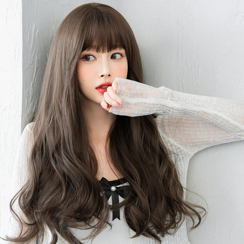 高品質　フルウィッグ　スーパーロング　カール　長さ62cm　人工頭皮　通気性が抜群　ヘアネット付き　レディース　小顔　普段使い　男の娘　女装体験用かつら　お勧め-1