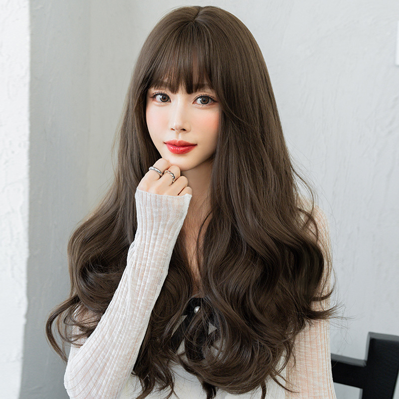 高品質　フルウィッグ　スーパーロング　カール　長さ62cm　人工頭皮　通気性が抜群　ヘアネット付き　レディース　小顔　普段使い　男の娘　女装体験用かつら　お勧め-3