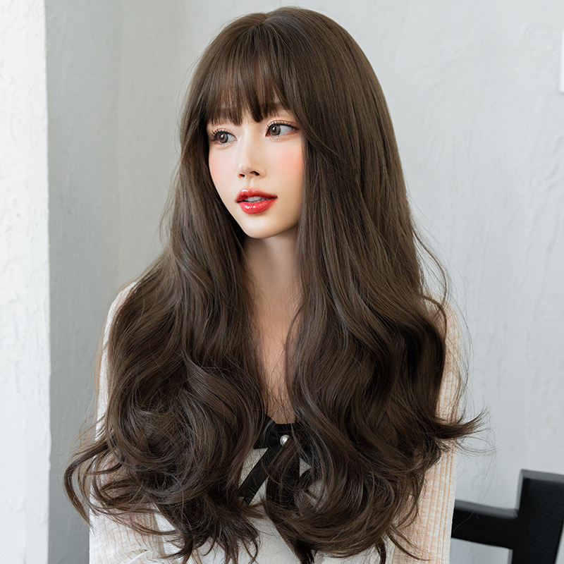 高品質　フルウィッグ　スーパーロング　カール　長さ62cm　人工頭皮　通気性が抜群　ヘアネット付き　レディース　小顔　普段使い　男の娘　女装体験用かつら　お勧め-4
