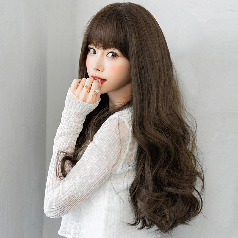 高品質　フルウィッグ　スーパーロング　カール　長さ62cm　人工頭皮　通気性が抜群　ヘアネット付き　レディース　小顔　普段使い　男の娘　女装体験用かつら　お勧め-5