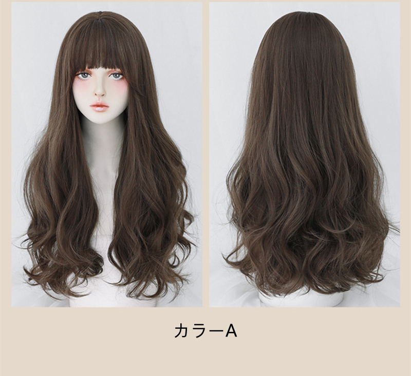 高品質　フルウィッグ　スーパーロング　カール　長さ62cm　人工頭皮　通気性が抜群　ヘアネット付き　レディース　小顔　普段使い　男の娘　女装体験用かつら　お勧め-6
