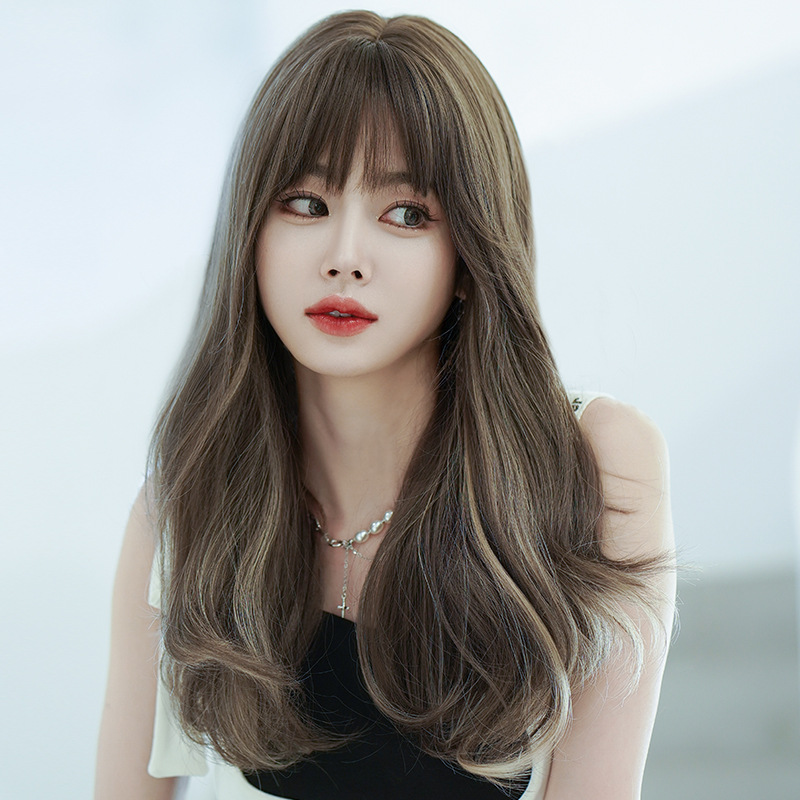 大人気　レディース　フルウィッグ　ロング　カール　長さ53cm　人工頭皮　通気性が抜群　ヘアネット付き　自然　普段使い　男の娘　女装体験用ウイッグ　お勧め-1