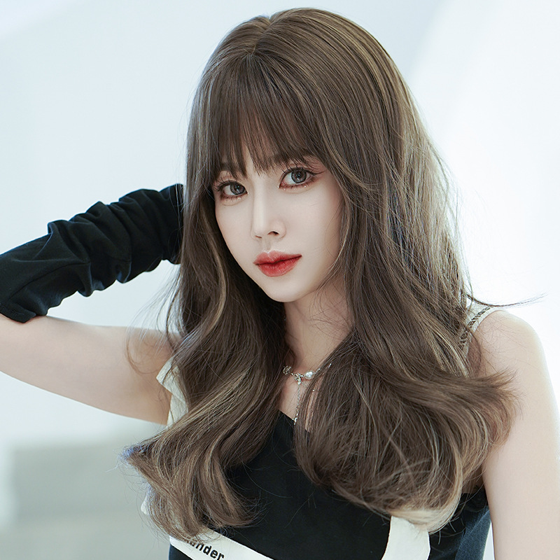 大人気　レディース　フルウィッグ　ロング　カール　長さ53cm　人工頭皮　通気性が抜群　ヘアネット付き　自然　普段使い　男の娘　女装体験用ウイッグ　お勧め-2