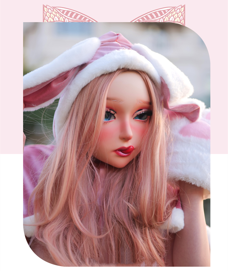 高品質フィメールドールマスク“Cherrie”　可愛い猫系　メイク付き　半面／フルヘッドマスク　後頭部ラテックス　Female Doll Mask　正規品保証　CDCOSER通販　全国送料無料-1