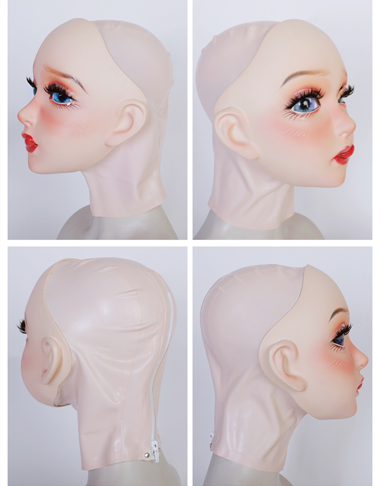 高品質フィメールドールマスク“Cherrie”　可愛い猫系　メイク付き　半面／フルヘッドマスク　後頭部ラテックス　Female Doll Mask　正規品保証　CDCOSER通販　全国送料無料-8