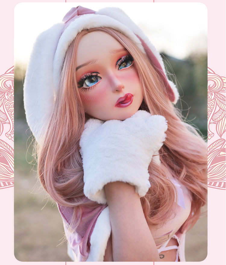 高品質フィメールドールマスク“Cherrie”　可愛い猫系　メイク付き　半面／フルヘッドマスク　後頭部ラテックス　Female Doll Mask　正規品保証　CDCOSER通販　全国送料無料-12