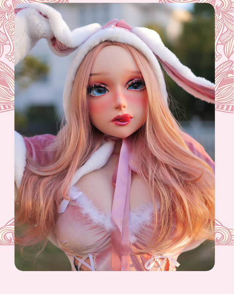 高品質フィメールドールマスク“Cherrie”　可愛い猫系　メイク付き　半面／フルヘッドマスク　後頭部ラテックス　Female Doll Mask　正規品保証　CDCOSER通販　全国送料無料-14