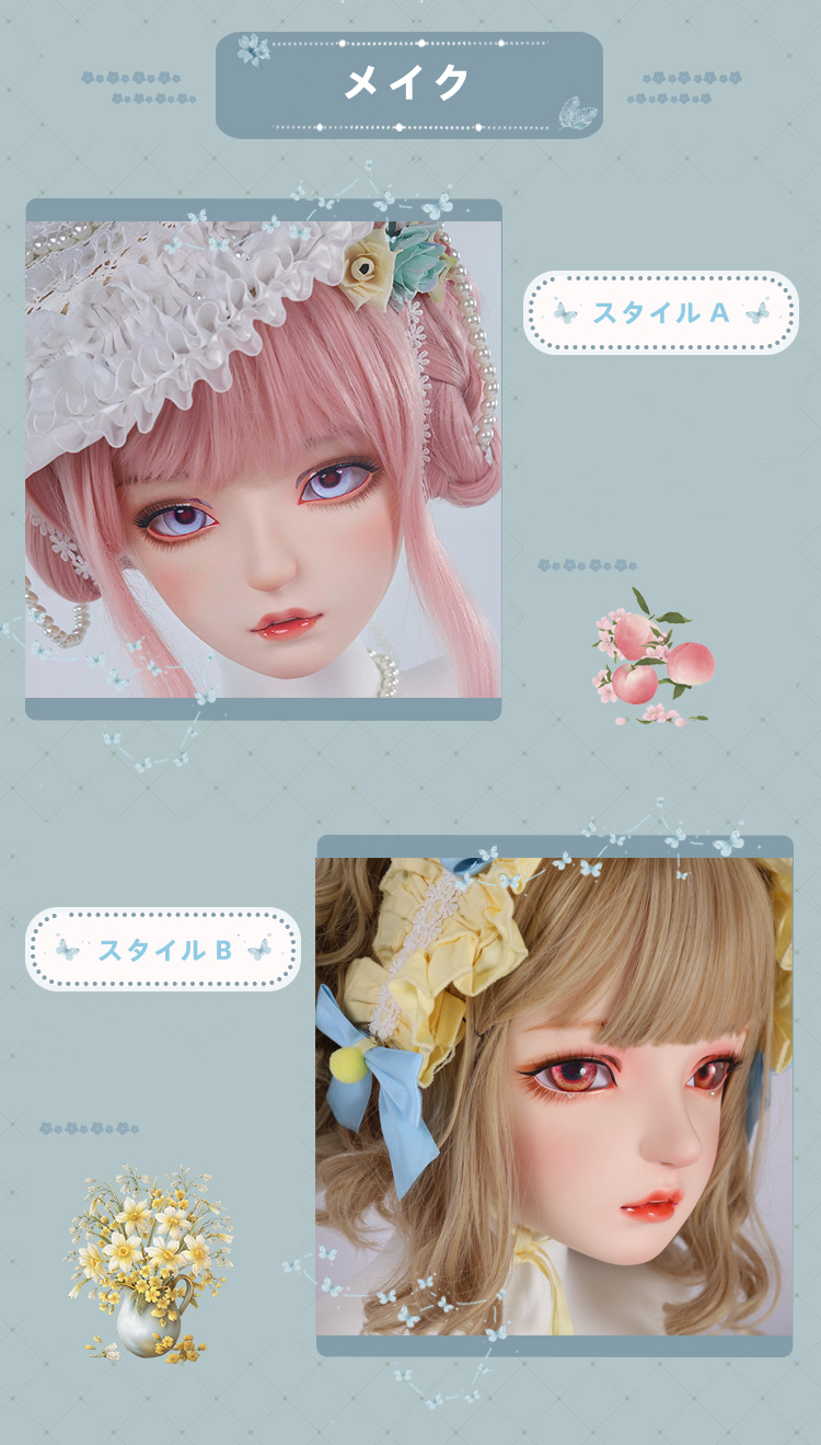 高品質　可愛いフィメールドールマスク　白童　二次元美少女　樹脂製　メイク付き　ハーフマスク　Female kigurumi Mask　正規品保証　CDCOSER通販　全国送料無料-2
