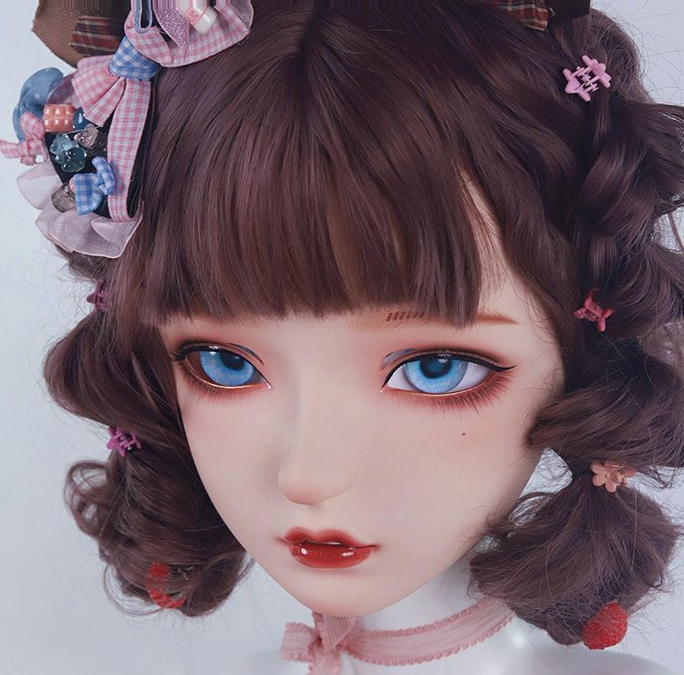 高品質　可愛いフィメールドールマスク　白童　二次元美少女　樹脂製　メイク付き　ハーフマスク　Female kigurumi Mask　正規品保証　CDCOSER通販　全国送料無料-8