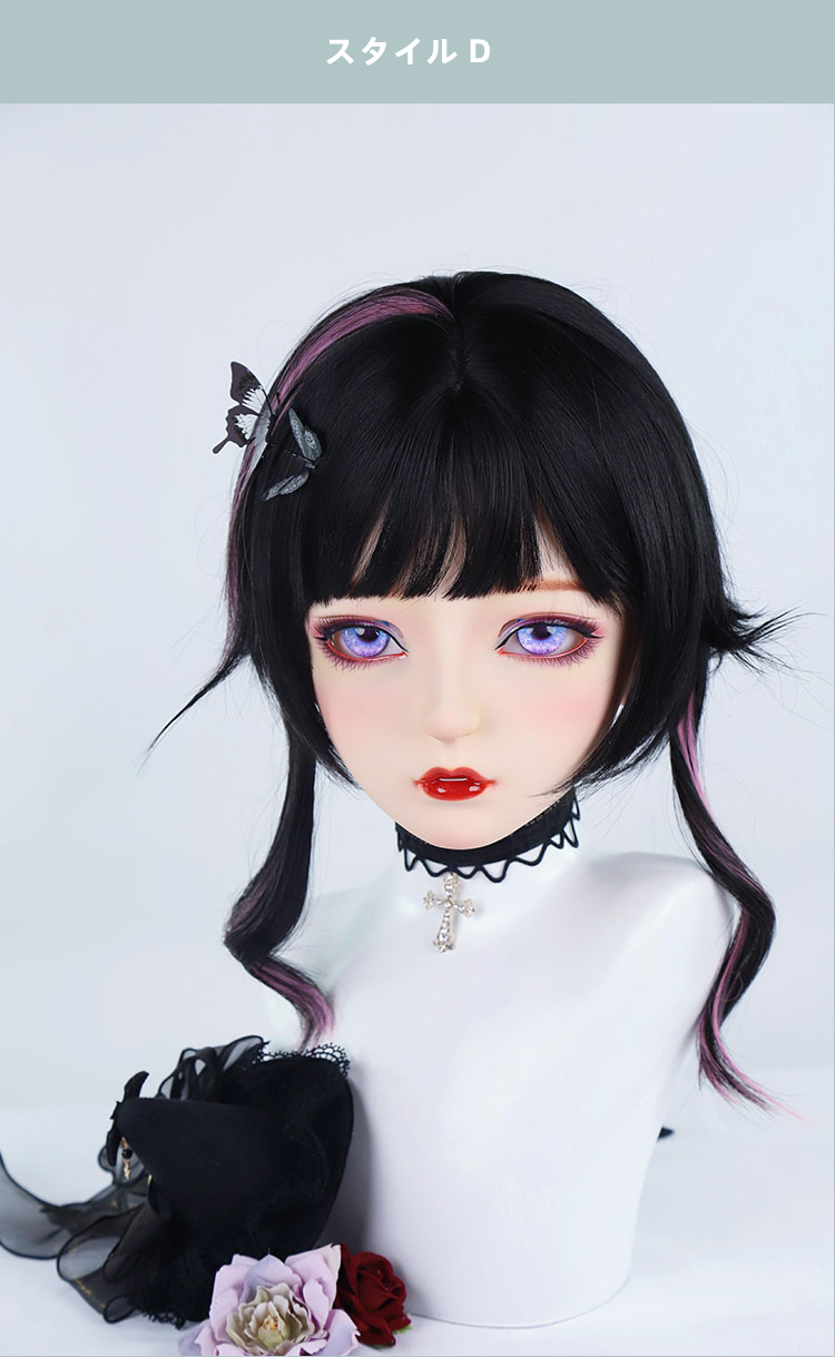 高品質　可愛いフィメールドールマスク　白童　二次元美少女　樹脂製　メイク付き　ハーフマスク　Female kigurumi Mask　正規品保証　CDCOSER通販　全国送料無料-9