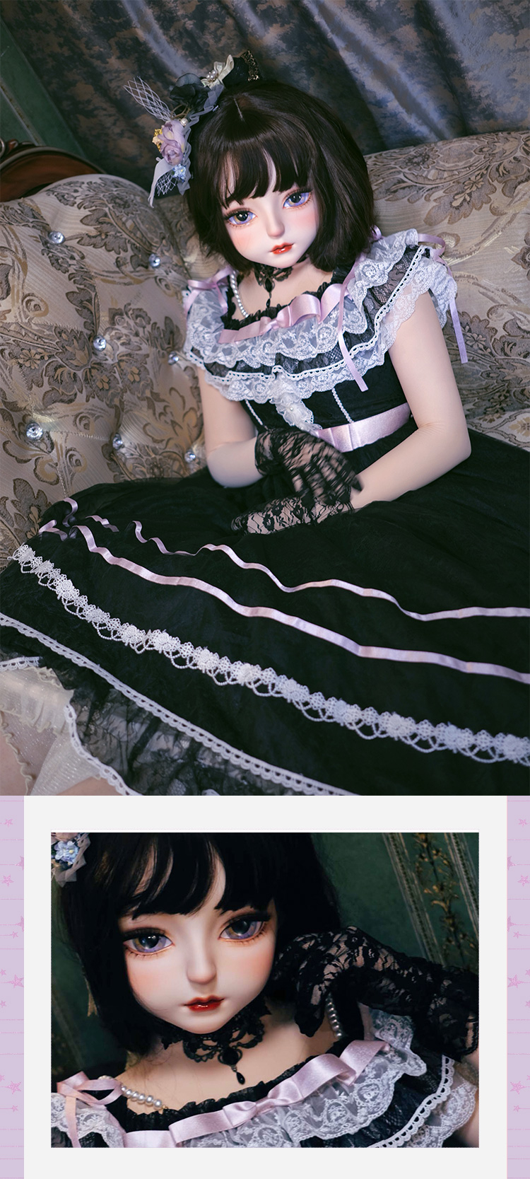 高品質　可愛いフィメールドールマスク　軟軟　二次元美少女　樹脂製　メイク付き　ハーフマスク　Female kigurumi Mask　正規品保証　CDCOSER通販　全国送料無料-10