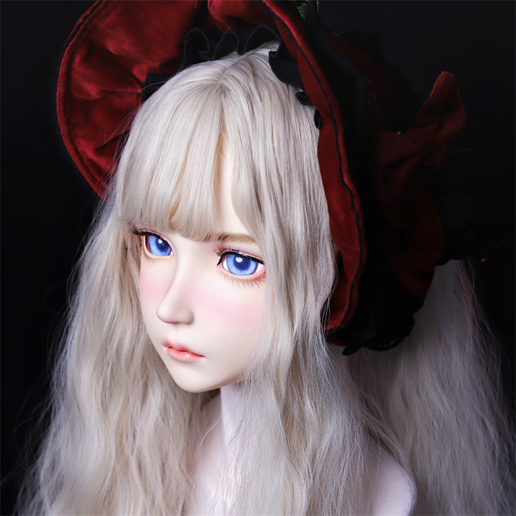 美少女　Female kigurumi Mask　高品質樹脂製　ハーフマスク　可愛い顔　フィメールドールマスク　メイク付き　正規品保証　CDCOSER通販　全国送料無料-2