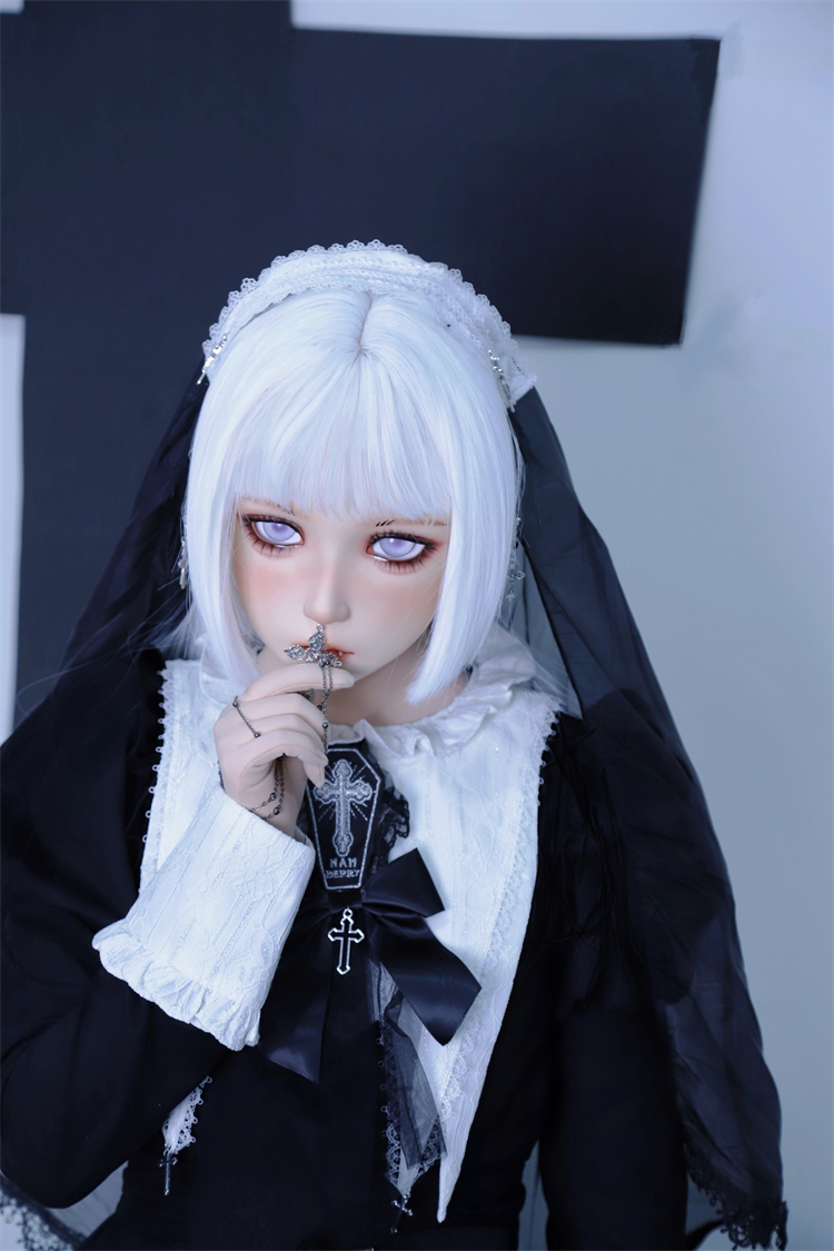 美少女　Female kigurumi Mask　高品質樹脂製　ハーフマスク　可愛い顔　フィメールドールマスク　メイク付き　正規品保証　CDCOSER通販　全国送料無料-4