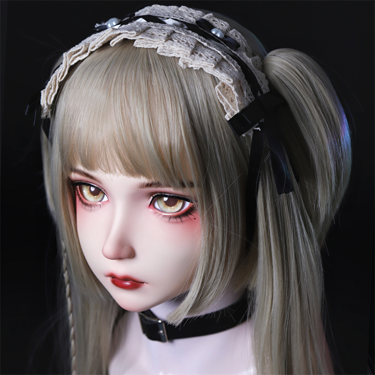 美少女　Female kigurumi Mask　高品質樹脂製　ハーフマスク　可愛い顔　フィメールドールマスク　メイク付き　正規品保証　CDCOSER通販　全国送料無料-9