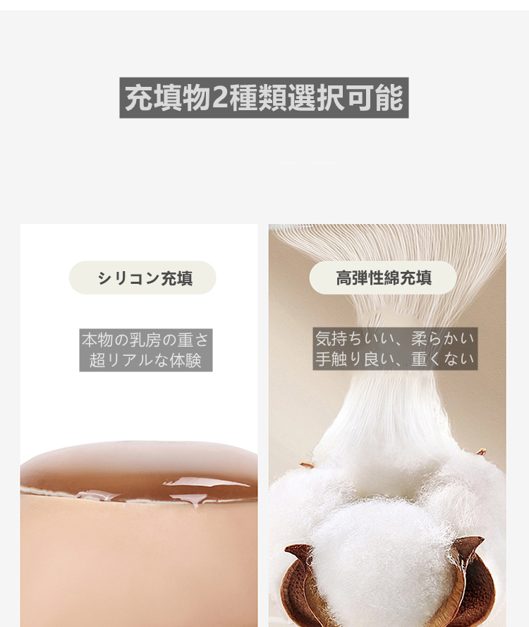 新品登場!!　B/C/D/E/G/Hカップシリコンバスト　医療用シリコン素材　本物のような揺れ方と重量感　高弾性綿／シリコン充填　着るだけで理想の美胸に変身　コスプレ用おっぱい　女装必要品-4