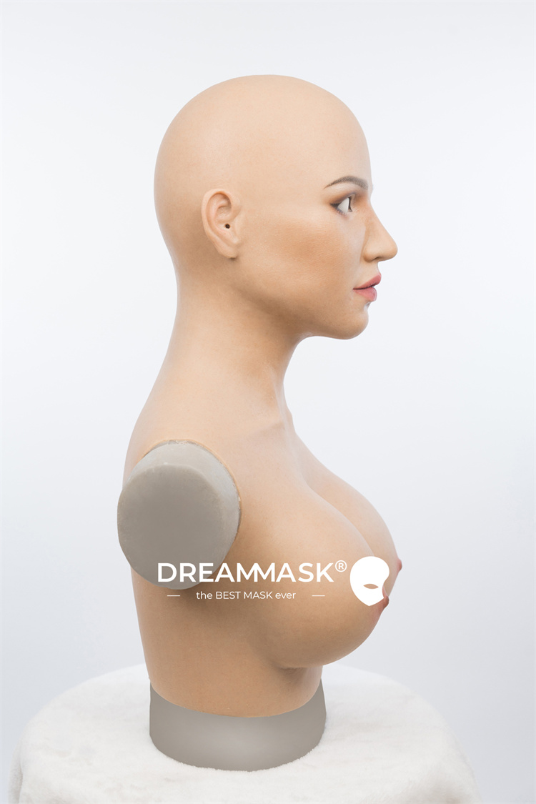 新品登場‼M26（普通版）/M26+（アップグレード版）瀾ちゃん（Doris）　欧米美人顔　高品質　フルヘッド／Eカップシリコン充填胸付き　植毛の眉毛　ノーマルメイク/ビューティーメイク/Office Ladyメイク/女神スペシャルメイク2付き　フィット感のすごいフィメールマスク　正規品保証　全国送料無料-15
