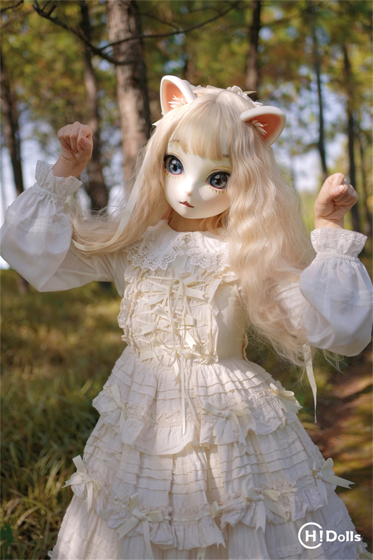 HIDOLLS大人気の動物シリーズ　HD04　Lilith　リリス　猫頭　キグルミマスク　ノーマルメイク付き　正規品保証-3