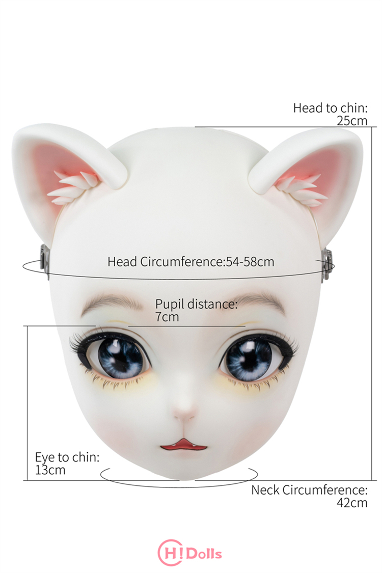 HIDOLLS大人気の動物シリーズ　HD04　Lilith　リリス　猫頭　キグルミマスク　ノーマルメイク付き　正規品保証-4