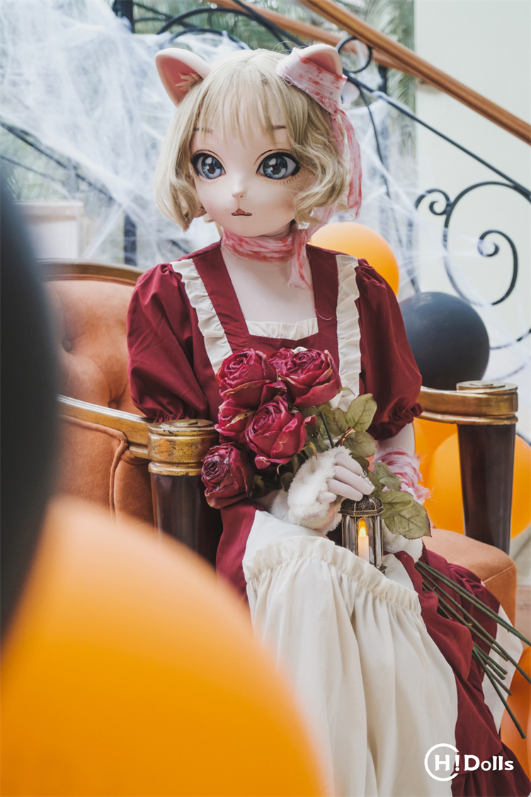 HIDOLLS大人気の動物シリーズ　可愛い猫顔　HD04　Lilith　リリス　猫頭　キグルミマスク　ビューティーメイク付き　正規品保証-3