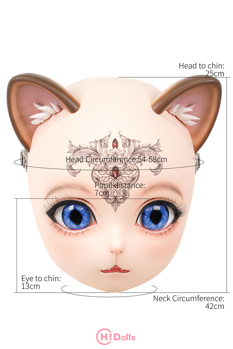 HIDOLLS大人気の動物シリーズ　可愛い猫顔　HD04　Lilith　リリス　猫頭　キグルミマスク　ビューティーメイク付き　正規品保証-4