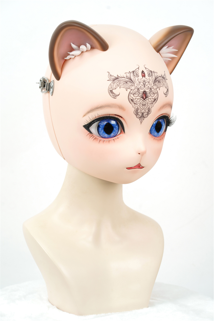 HIDOLLS大人気の動物シリーズ　可愛い猫顔　HD04　Lilith　リリス　猫頭　キグルミマスク　ビューティーメイク付き　正規品保証-7