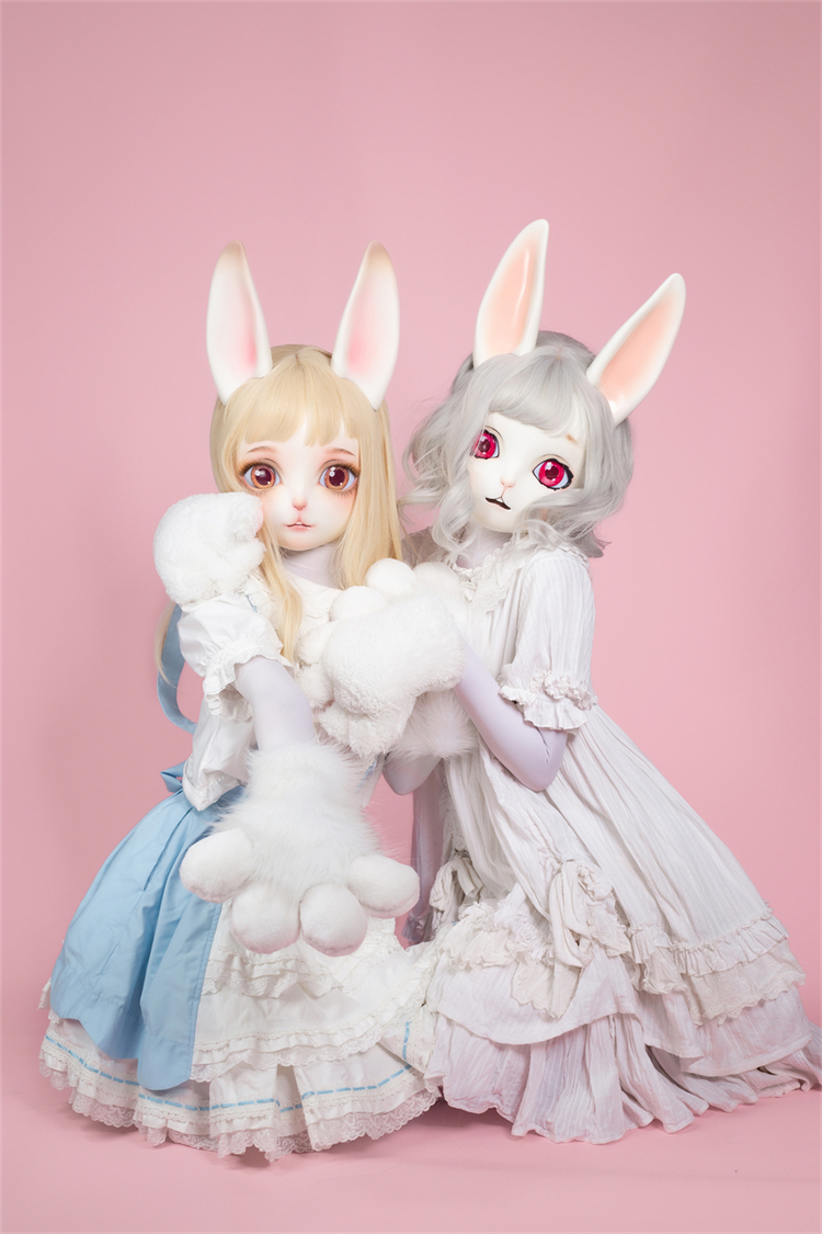 HIDOLLS大人気の動物シリーズ　可愛いウサギ顔　HD06　Hinata　ヒナタ　兎頭　キグルミマスク　正規品保証-2