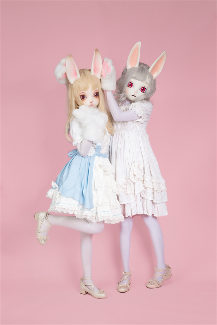 HIDOLLS大人気の動物シリーズ　可愛いウサギ顔　HD06　Hinata　ヒナタ　兎頭　キグルミマスク　正規品保証-3