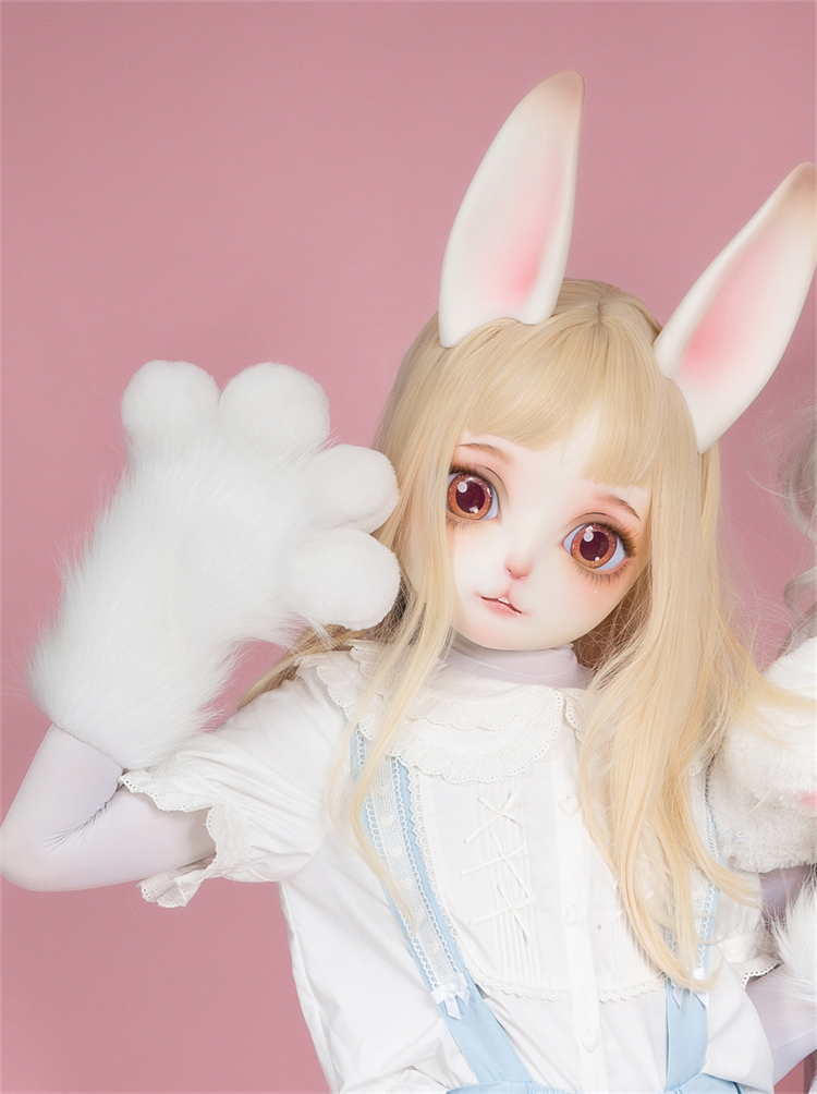 HIDOLLS大人気の動物シリーズ　可愛いウサギ顔　HD06　Hinata　ヒナタ　兎頭　キグルミマスク　正規品保証-4