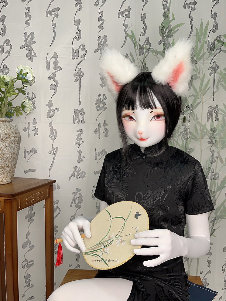 HIDOLLS大人気の動物シリーズ　HD09　狐の顔　キュウビ　高品質　キグルミ　フルヘッドマスク  ノーマルメイク付き　正規品保証-5