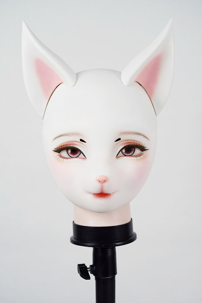 HIDOLLS大人気の動物シリーズ　HD09　狐の顔　キュウビ　高品質　キグルミ　フルヘッドマスク  ノーマルメイク付き　正規品保証-10