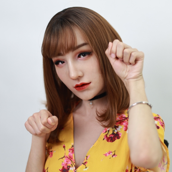 美人顔の恵(May)ちゃん　全頭スタイル　フィメールマスク　目玉無し　顔にピッタリ　ニューハーフ　女装 かわいい　フェイススキン-12