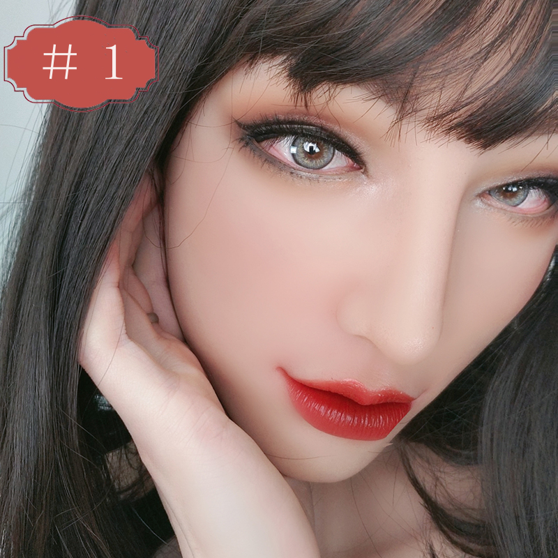 フィメールマスク/フィメールマスク付き人工乳房/フィメールマスク付き女体化スーツ　フェイススキン　スペシャルメイク　オーダメード専用-2