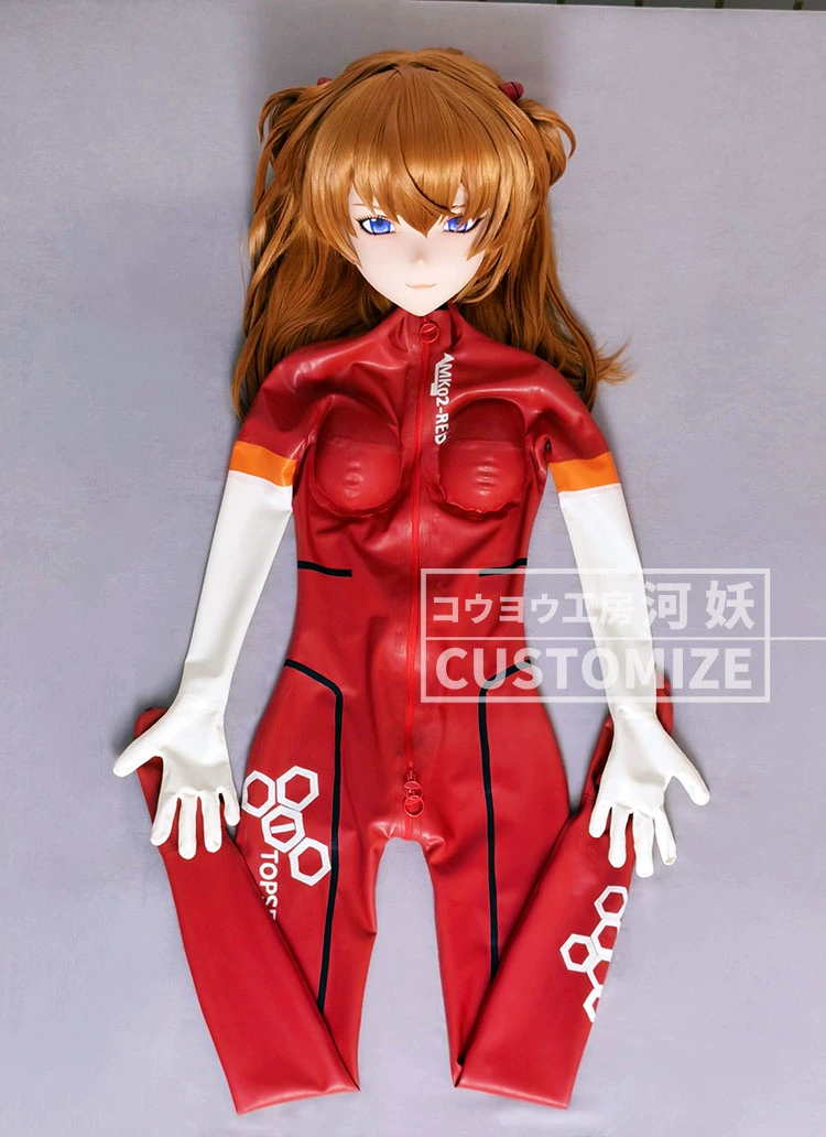 二次元美少女　可愛い　フルヘッド着ぐるみマスク(D-02)　通気孔付　高品質樹脂製　サイズオーダーメイド　全頭面　鍵つき　河妖工房製品　正規品保証　全国送料無料-6