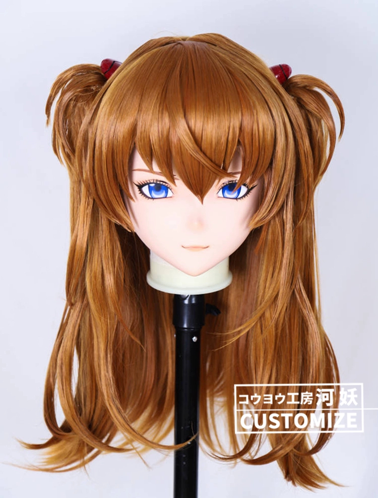 二次元美少女　可愛い　フルヘッド着ぐるみマスク(D-02)　通気孔付　高品質樹脂製　サイズオーダーメイド　全頭面　鍵つき　河妖工房製品　正規品保証　全国送料無料-7