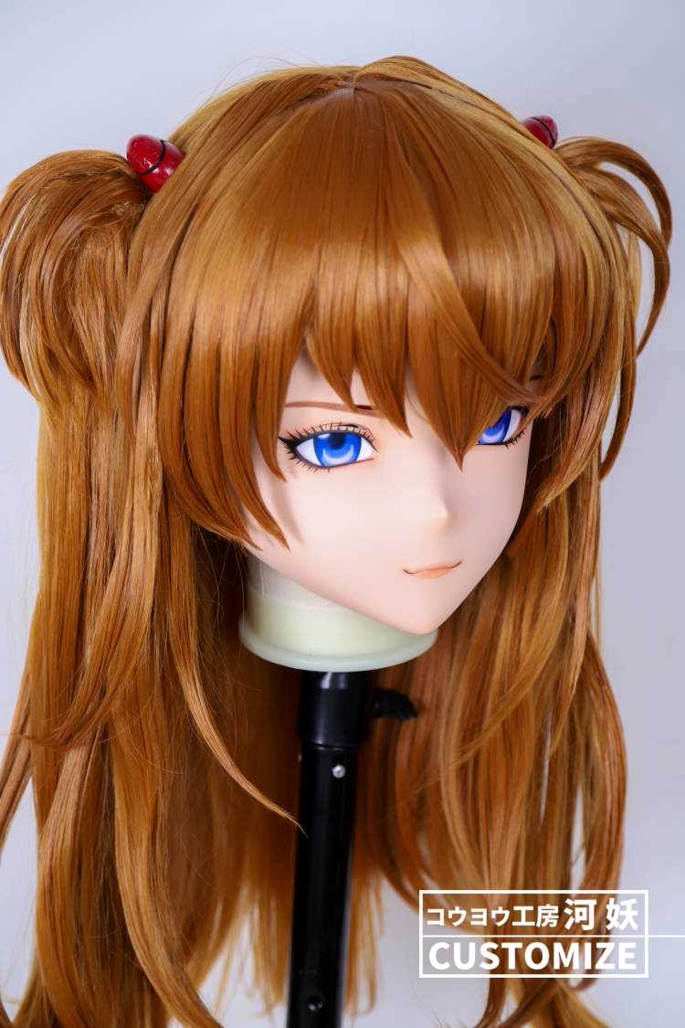 二次元美少女　可愛い　フルヘッド着ぐるみマスク(D-02)　通気孔付　高品質樹脂製　サイズオーダーメイド　全頭面　鍵つき　河妖工房製品　正規品保証　全国送料無料-8