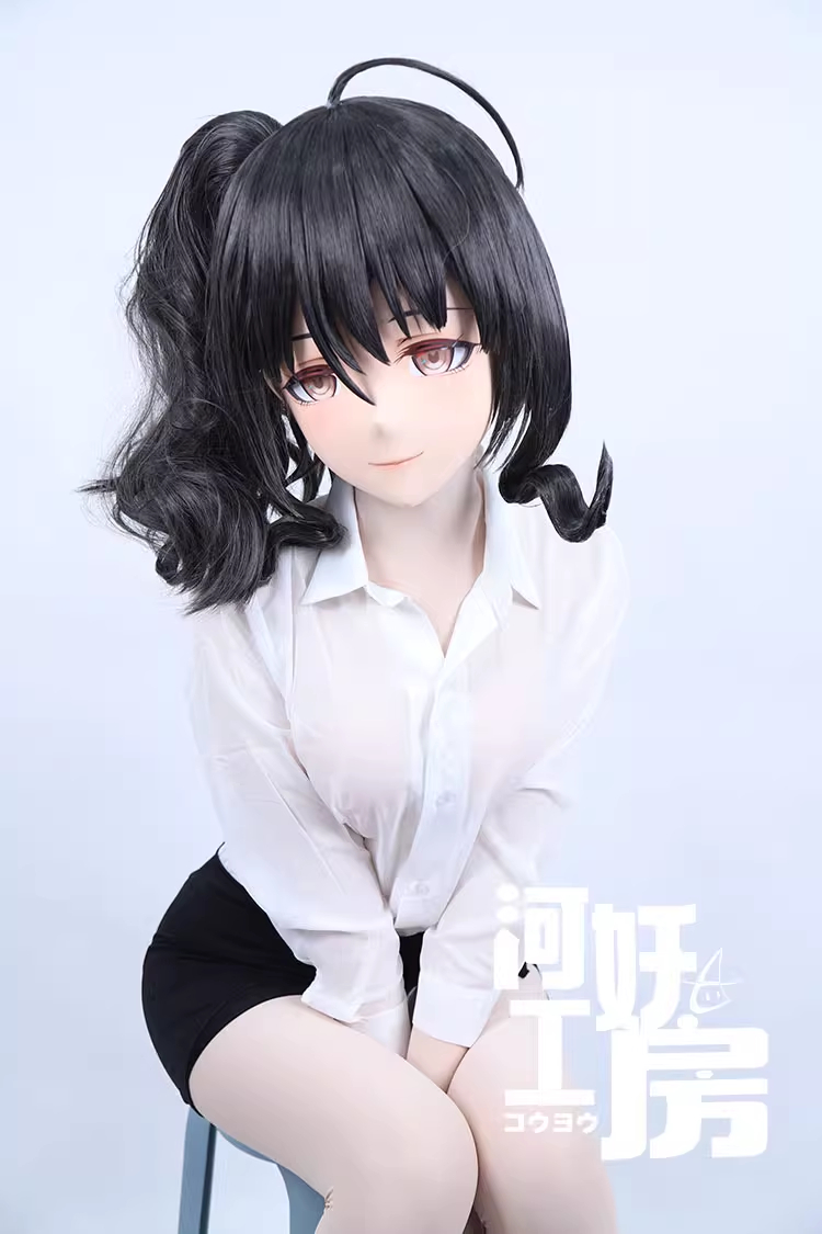 二次元美少女　可愛い　フルヘッド着ぐるみマスク(D-04)　通気孔付　高品質樹脂製　サイズオーダーメイド　全頭面　鍵つき　KIGURUMI変身　コスプレマスク　河妖工房製品　正規品保証　全国送料無料-2