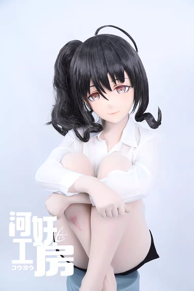 二次元美少女　可愛い　フルヘッド着ぐるみマスク(D-04)　通気孔付　高品質樹脂製　サイズオーダーメイド　全頭面　鍵つき　KIGURUMI変身　コスプレマスク　河妖工房製品　正規品保証　全国送料無料-3