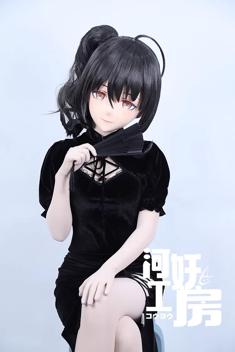 二次元美少女　可愛い　フルヘッド着ぐるみマスク(D-04)　通気孔付　高品質樹脂製　サイズオーダーメイド　全頭面　鍵つき　KIGURUMI変身　コスプレマスク　河妖工房製品　正規品保証　全国送料無料-7