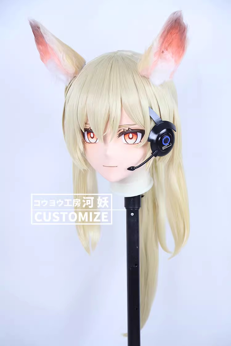 二次元美少女　フルヘッド着ぐるみマスク(C-01~C-10)　通気孔付　高品質樹脂製　サイズオーダーメイド　鍵つき全頭面　KIGURUMI変身　コスプレマスク　河妖工房製品　正規品保証　全国送料無料-14