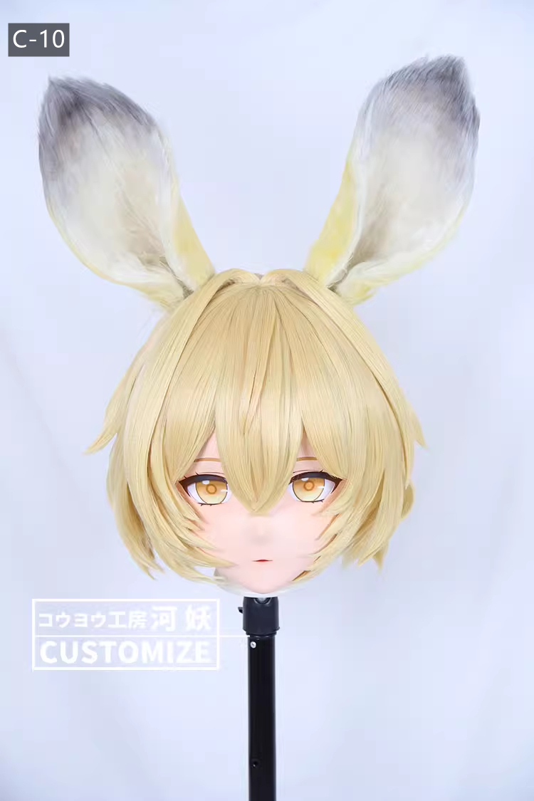 二次元美少女　フルヘッド着ぐるみマスク(C-01~C-10)　通気孔付　高品質樹脂製　サイズオーダーメイド　鍵つき全頭面　KIGURUMI変身　コスプレマスク　河妖工房製品　正規品保証　全国送料無料-19