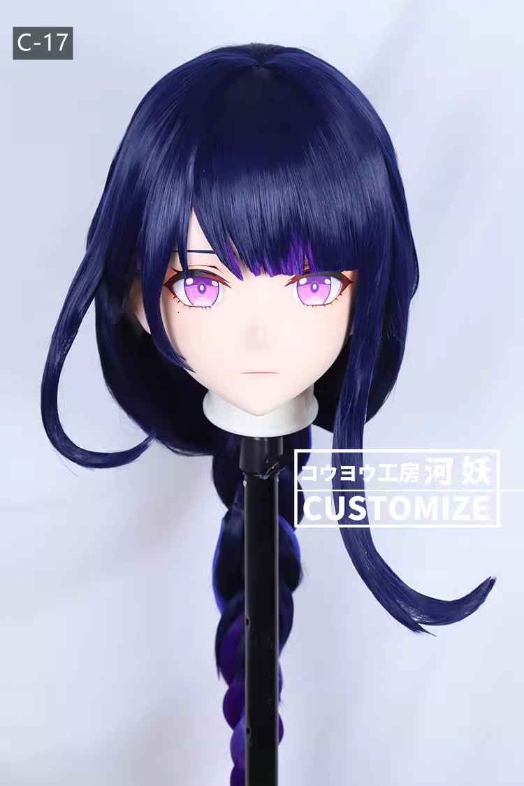 二次元美少女　フルヘッド着ぐるみマスク(C-11~C-20)　通気孔付　高品質樹脂製　サイズオーダーメイド　鍵つき全頭面　KIGURUMI変身　コスプレマスク　河妖工房製品　正規品保証　全国送料無料-12