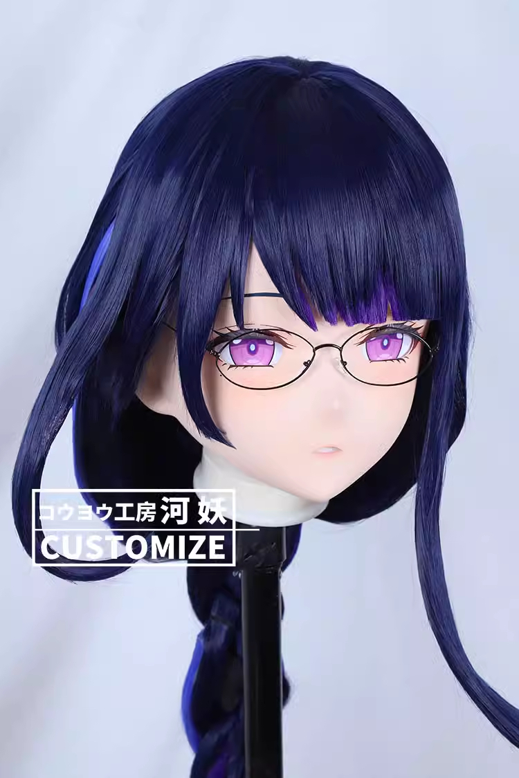 二次元美少女　フルヘッド着ぐるみマスク(C-11~C-20)　通気孔付　高品質樹脂製　サイズオーダーメイド　鍵つき全頭面　KIGURUMI変身　コスプレマスク　河妖工房製品　正規品保証　全国送料無料-15