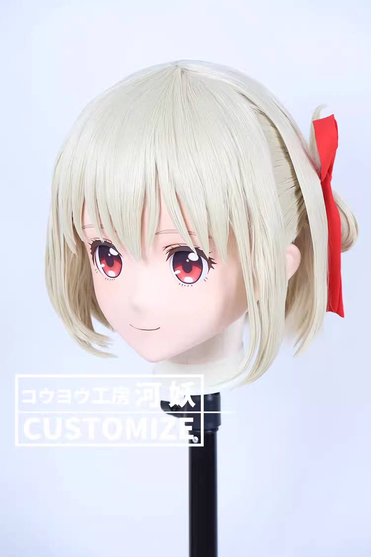 二次元美少女　フルヘッド着ぐるみマスク(C-11~C-20)　通気孔付　高品質樹脂製　サイズオーダーメイド　鍵つき全頭面　KIGURUMI変身　コスプレマスク　河妖工房製品　正規品保証　全国送料無料-17