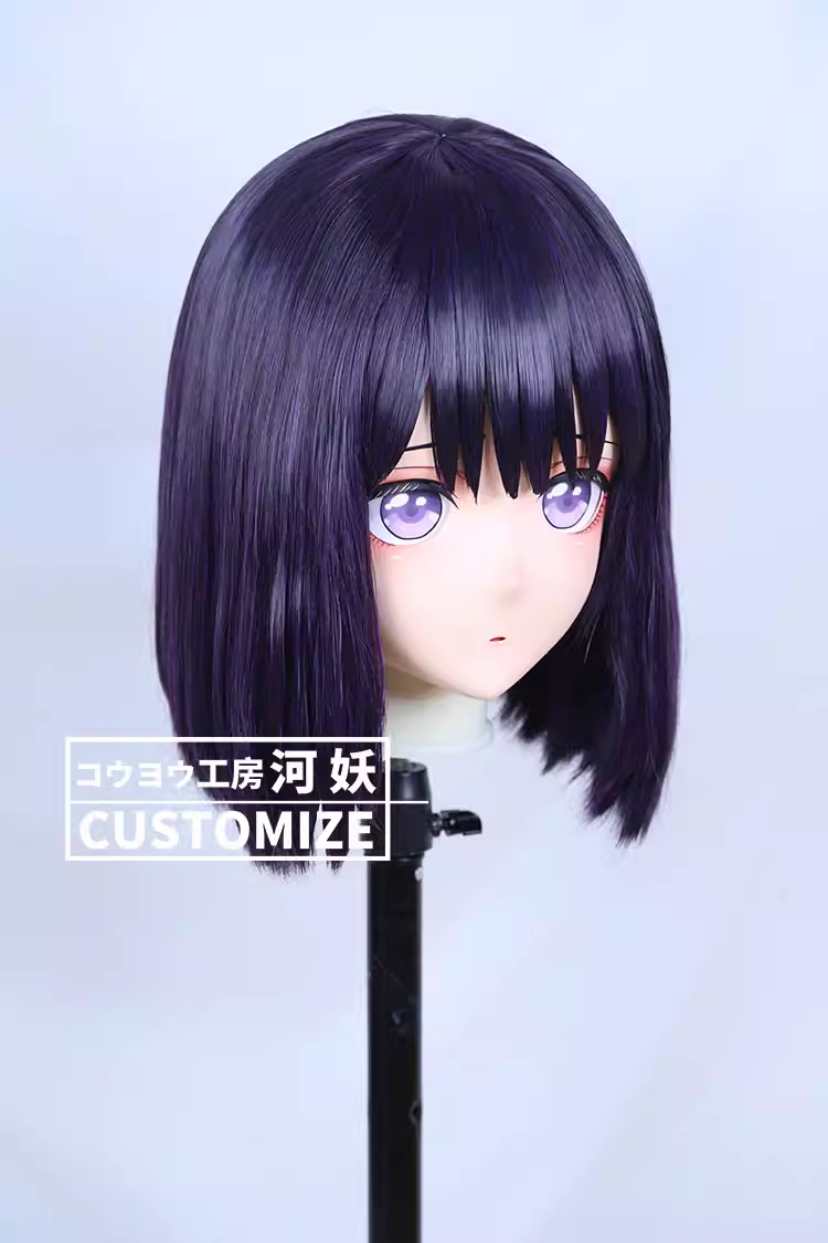 二次元美少女　フルヘッド着ぐるみマスク(C-21~C-30)　通気孔付　高品質樹脂製　サイズオーダーメイド　鍵つき全頭面　KIGURUMI変身　コスプレマスク　河妖工房製品　正規品保証　全国送料無料-2