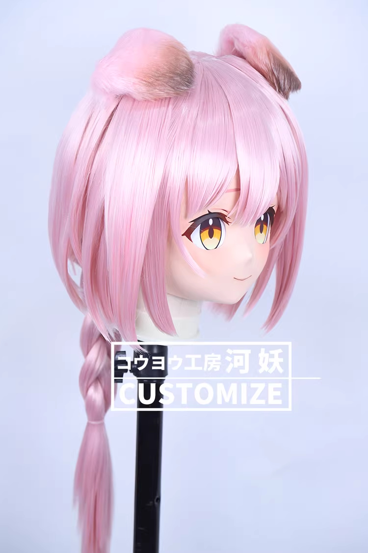 二次元美少女　フルヘッド着ぐるみマスク(C-21~C-30)　通気孔付　高品質樹脂製　サイズオーダーメイド　鍵つき全頭面　KIGURUMI変身　コスプレマスク　河妖工房製品　正規品保証　全国送料無料-12