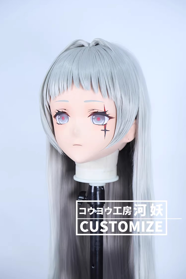 二次元美少女　フルヘッド着ぐるみマスク(C-21~C-30)　通気孔付　高品質樹脂製　サイズオーダーメイド　鍵つき全頭面　KIGURUMI変身　コスプレマスク　河妖工房製品　正規品保証　全国送料無料-16