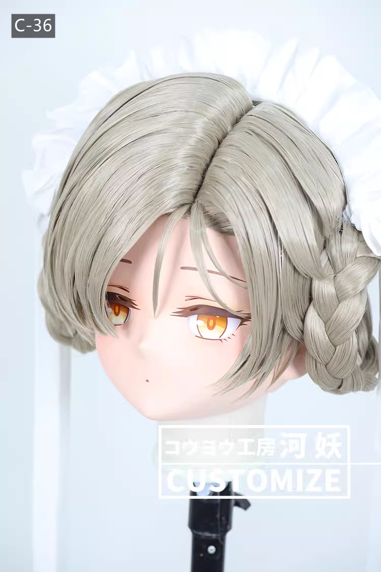 二次元美少女　フルヘッド着ぐるみマスク(C-31~C-40)　通気孔付　高品質樹脂製　サイズオーダーメイド　鍵つき全頭面　KIGURUMI変身　コスプレマスク　河妖工房製品　正規品保証　全国送料無料-10