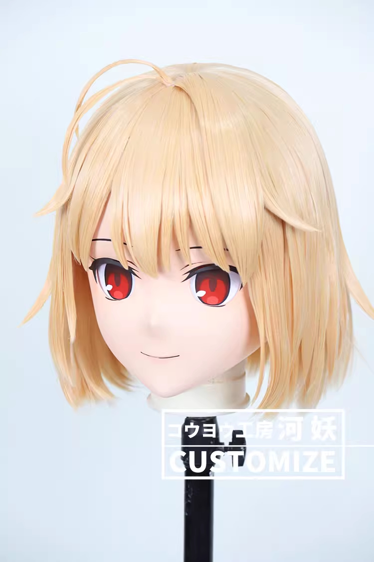 二次元美少女　フルヘッド着ぐるみマスク(C-31~C-40)　通気孔付　高品質樹脂製　サイズオーダーメイド　鍵つき全頭面　KIGURUMI変身　コスプレマスク　河妖工房製品　正規品保証　全国送料無料-15